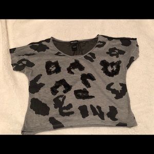 Wet seal cheetah print crop top